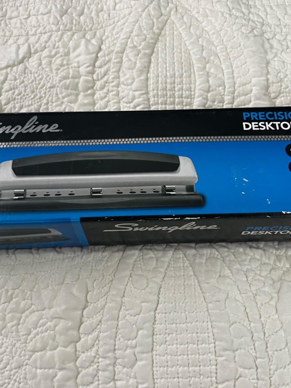 Swingline Precision Desktop 2 or 3 Hole Punch Silver/Black